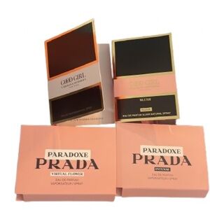 Prada paradox and Caroline Herrera Good girl Samples sizes